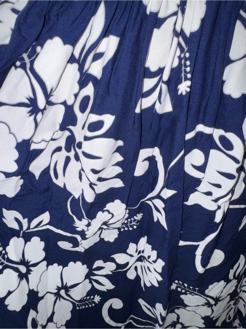 Aloha Hut Hawaiʻi Blue & White Hibiscus Women's Skirt